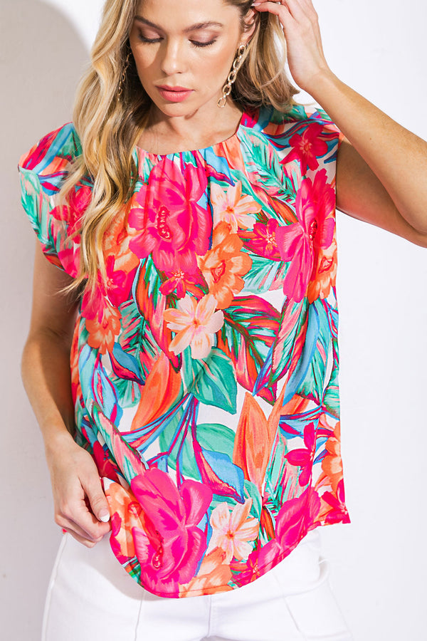 out-for-the-day-woven-top Flying Tomato-Sophia's StyleTOPS-1